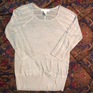 Chico’s gold metallic light sweater - Chico’s 00